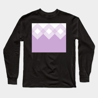 Abstract geometric pattern - purple and white. Long Sleeve T-Shirt